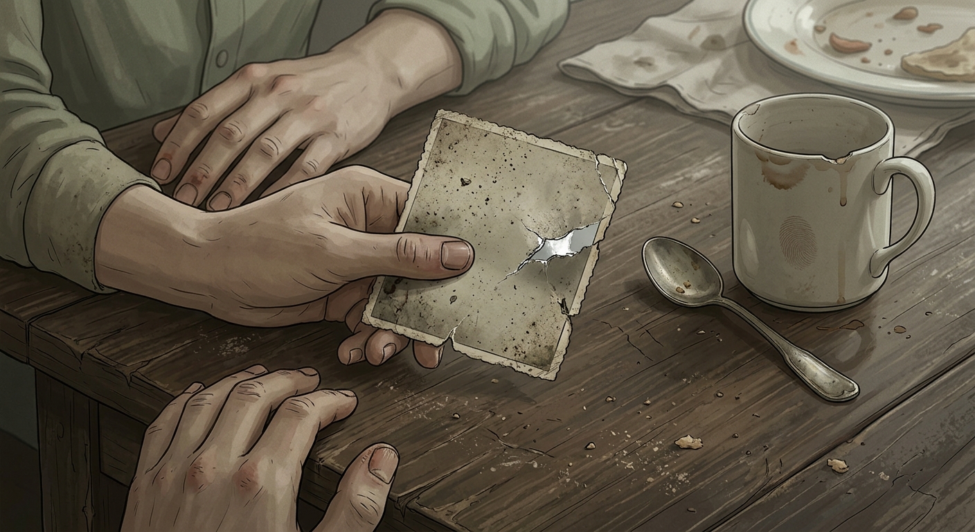 Cover illustration, made from the piece's script